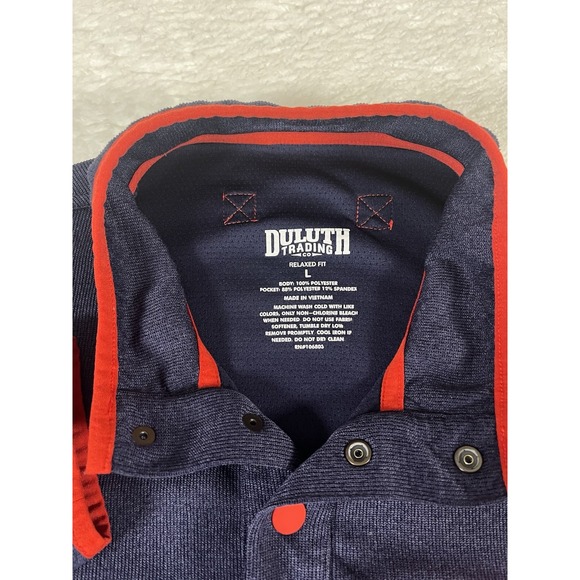 Duluth Trading Co Relaxed Fit River Falls Snap Btn Mock Neck Sweater‎ Men's L - Picture 4 of 10